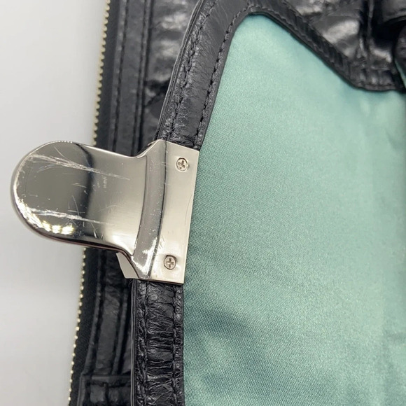 Coach Black Leather Quilted Poppy Shoulder Bag - Picture 10 of 13